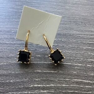 Chic Black and Gold Drop Earrings